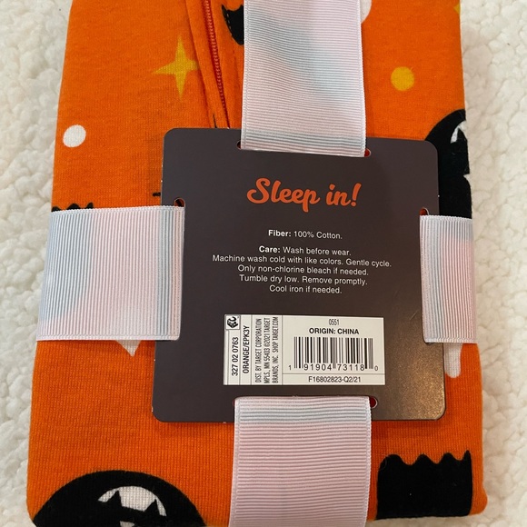 🆕 Target Infant 🎃 Halloween Print Sleep N Play, 1 Piece Sleep PJs - Picture 5 of 5